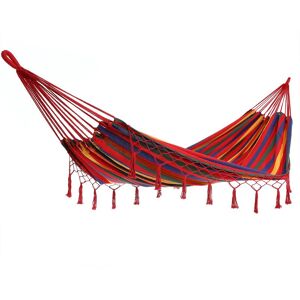 Detex - Hammock Camping Garden 300kg Hanging Swing Travel Day Bed Hiking Canvas Red