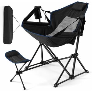 COSTWAY Hammock Camping Chair Folding Camping Swinging Lightweight Chair