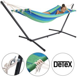 Detex - Hammock Freestanding 295cm Metal Frame Stand Outdoor Patio Garden Standing Sun Day Bed 100 kg Capacity Terrace Balcony Summer Swinging Travel