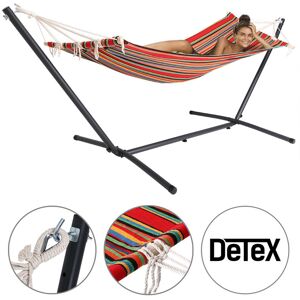 Detex - Hammock Freestanding 295cm Metal Frame Stand Outdoor Patio Garden Standing Sun Day Bed 100 kg Capacity Terrace Balcony Summer Swinging Travel