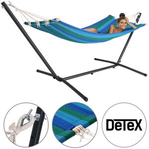 Detex - Hammock Freestanding 295cm Metal Frame Stand Outdoor Patio Garden Standing Sun Day Bed 100 kg Capacity Terrace Balcony Summer Swinging Travel