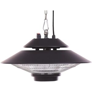 Beliani - Hanging Patio Heater Black Aluminium 1500 w Outdoor Garden Ceiling Merapi - Black