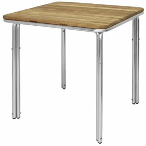 NETFURNITURE Hester Square Ash Aluminium Indoor Outdoor Table 700mm - Silver