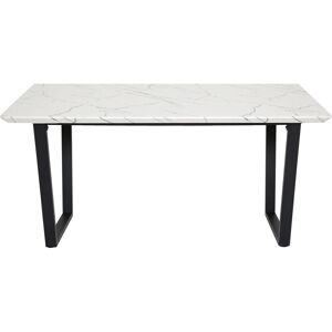 CHALKDALE Atlas - Marble Effect Dining Table with Black Legs