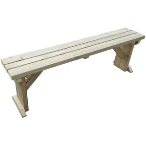 ARBOR GARDEN SOLUTIONS Hollies Garden Fence Bench (5ft, Natural finish) - Natural (light green)