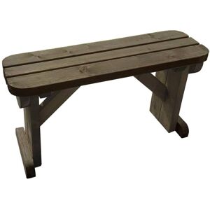 ARBOR GARDEN SOLUTIONS HOLLIES Rounded Garden Fence Bench (5ft, Rustic brown finish) - Rustic brown