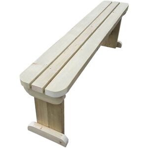 ARBOR GARDEN SOLUTIONS Hollies Rounded Garden Fence Bench (6ft, Natural finish) - Natural (light green)