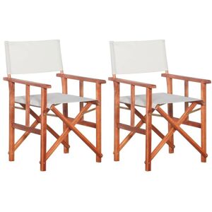 Director's Chairs 2 pcs Solid Acacia Wood VD29918 - Hommoo