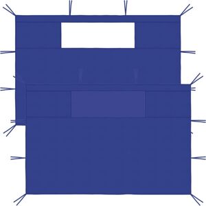 Hommoo - Gazebo Sidewalls with Windows 2 pcs Blue