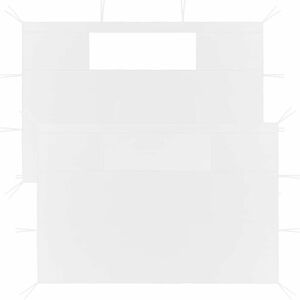 Hommoo Gazebo Sidewalls with Windows 2 pcs White