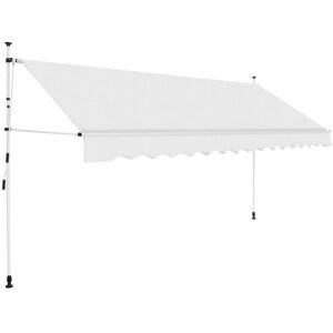 Manual Retractable Awning 350 cm Cream VD05592 - Hommoo