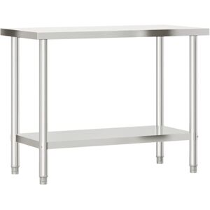 Kitchen Work Table 110x55x85 cm Stainless Steel vidaXL