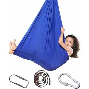 Langray - Children's Swing Hammock, Sensory Swing Chair, Soft Hammock with Needs, Outdoor Yoga, Camping (Blue, 1.5m)