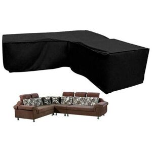 Neige - Left L-shaped lounge sofa cover with cords underneath, 200 x 270 cm