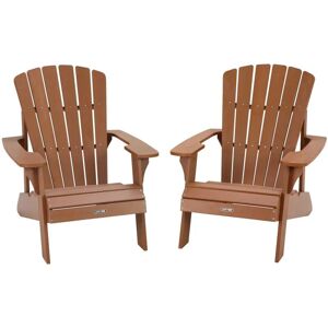 Lifetime - 2 Pack Adirondack Chair Combo - Brown