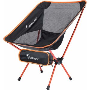 Héloise - Lightweight Folding Portable Camping Chair for Camping up to 150 kg for Backpacking, Hiking, Picnic, Fish, Orange