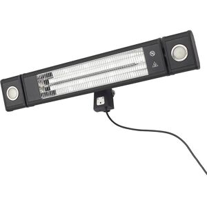 Litecraft - Patio Heater 1800W Wall Mount Outdoor Remote Control Fitting - Black