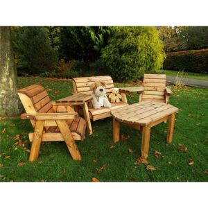 Little Fellas 4 Seater Wooden Dining Table Chairs Bench Set Kids - Charles Taylor