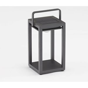 HARBOUR LIFESTYLE Luxor Small Table Outdoor and Indoor Solar Lantern In Charcoal