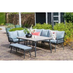 THE OUTDOOR LIVING COMPANY Madrid Lounge Dining Suite - Carbon /Black