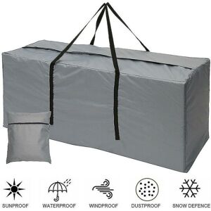 WOOSIEN Large Outdoor Storage Bag, Garden Bag With Waterproof Handles, 210d Oxford (122 x 39 x 55 Cm, Grey)