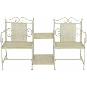 BERKFIELD HOME Mayfair 2 Seater Garden Bench 161 cm Steel White