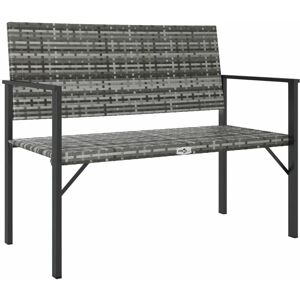 BERKFIELD HOME Mayfair 2-Seater Garden Bench Grey Poly Rattan