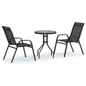 BERKFIELD HOME Mayfair 3 Piece Garden Bistro Set Black