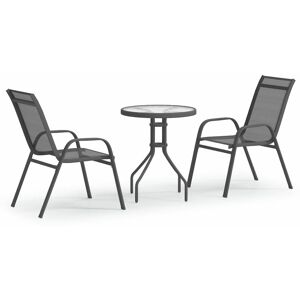 BERKFIELD HOME Mayfair 3 Piece Garden Bistro Set Grey