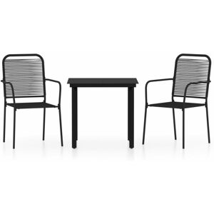 BERKFIELD HOME Mayfair 3 Piece Garden Dining Set Black