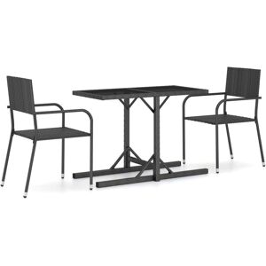 Berkfield Home - Mayfair 3 Piece Garden Dining Set Black