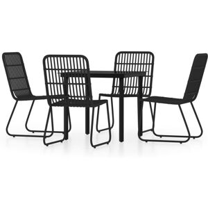 BERKFIELD HOME Mayfair 5 Piece Garden Dining Set Black