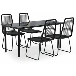 BERKFIELD HOME Mayfair 5 Piece Garden Dining Set Black