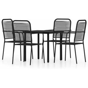 BERKFIELD HOME Mayfair 5 Piece Garden Dining Set Black