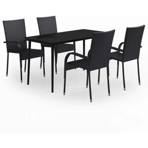 BERKFIELD HOME Mayfair 5 Piece Garden Dining Set Black