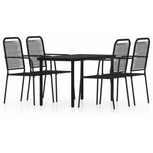 BERKFIELD HOME Mayfair 5 Piece Garden Dining Set Black