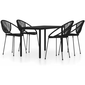 BERKFIELD HOME Mayfair 5 Piece Garden Dining Set Black