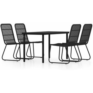 BERKFIELD HOME Mayfair 5 Piece Garden Dining Set Black