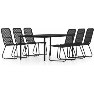 BERKFIELD HOME Mayfair 7 Piece Garden Dining Set Black