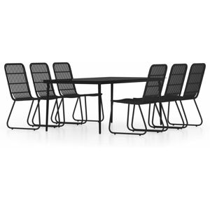 BERKFIELD HOME Mayfair 7 Piece Garden Dining Set Black