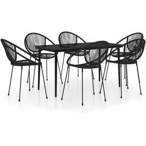 BERKFIELD HOME Mayfair 7 Piece Garden Dining Set Black