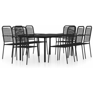 BERKFIELD HOME Mayfair 9 Piece Garden Dining Set Black