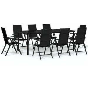 BERKFIELD HOME Mayfair 9 Piece Garden Dining Set Black