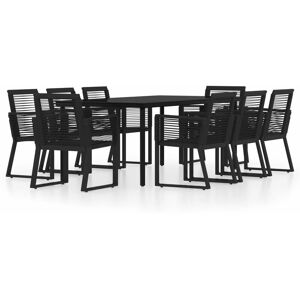 BERKFIELD HOME Mayfair 9 Piece Garden Dining Set Black