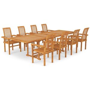 BERKFIELD HOME Mayfair 9 Piece Garden Dining Set Solid Teak Wood