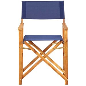 BERKFIELD HOME Mayfair Director's Chair Solid Acacia Wood Blue