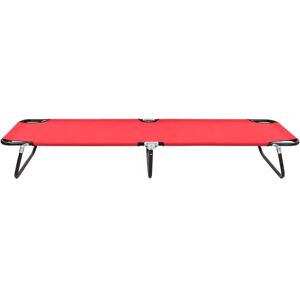 Berkfield Home - Mayfair Folding Sun Lounger Red Steel