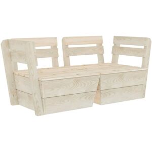 BERKFIELD HOME Mayfair Garden 2-Seater Pallet Sofa Impregnated Spruce Wood