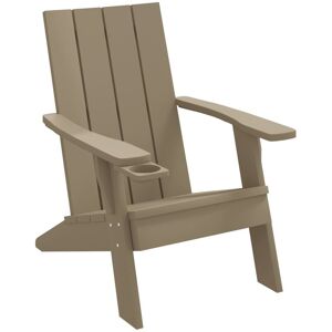 BERKFIELD HOME Mayfair Garden Adirondack Chair Light Brown 75x88.5x89.5cm Polypropylene