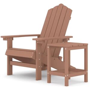 Berkfield Home - Mayfair Garden Adirondack Chair with Table hdpe Brown